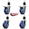 Service Caster 4'' Blue Poly Swivel 1-7/8'' Expanding Stem Caster Set 2 Total Lock Brakes, 4PK SCC-EXTTL20S414-PPUB-BLUE-2-S-2-178 - alternate 4